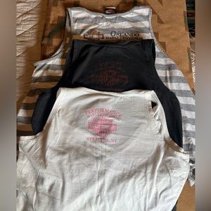 Lot of woman’s large XL Harley Davison tank tops